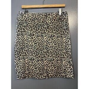 Marianne Skirt Womens 10 Leopard Print Animal Pencil Stretch Made in USA
